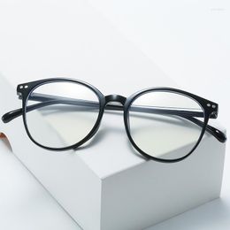 Sunglasses Anti Blue Light Women Men Transparent Computer Glasses Ultra Large Frame Round Flat Lens Eyeglass