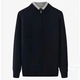 Mens Sweaters TM11 Autumn Wnter Cotton Warm StandUp Collar Jersey Jumper Men Knitted Half Zip Pullover Zipper Cardigan Jacket 230906