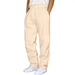 Men's Pants Mens Hip Hop Casual Solid Color Track Cuff Lace Up Workout Flat Front Jean Cut Parachute For Men
