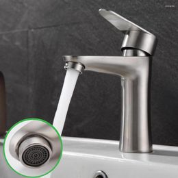 Bathroom Sink Faucets Basin Faucet Brushed Black 304 Stainless Steel Cold Water Mixer Tap Washbasin Taps Tall Classic