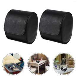 Jewellery Pouches 2 Pcs Travel Case Suitcases Single Watch Box Display Pocket Flannel Container Organiser