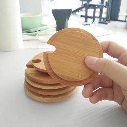 Kitchen Drinkware Mugs Cap EcoFriendly Natural Bamboo Cup Lid Cover leakproof heat-resisitant for Coffee and Tea Cup ZZ