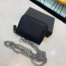 Newset Chain Bag Wallets Leather Cardholder Pocket Cardholder Short Wallet Money Zipper Pouch Coin Purse Card Holder Clutch Should225C