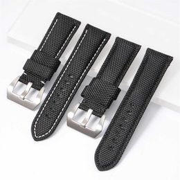 22mm 24mm 26mm High Quality Nylon Fabric Blue Black Canvas Watchbands For Pamerai Watch Strap Band Men's Wrist Watch Bracelet233z