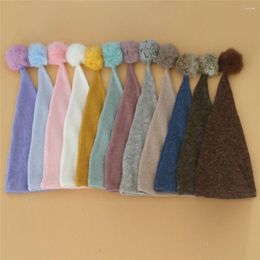 Hair Accessories Cute Warm Kid Korean Style Girls Infant Ear Protection Solid Colour Knitted Hat Baby Cap Pography Pointy