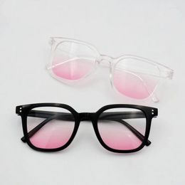 Sunglasses Fashion Transparent Blusher Trend Goggles Large Frame Glasses No Makeup Gradient Decoration Eyewear For Women