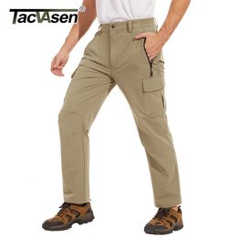 Men's Pants TACVASEN Lightweight Quick Dry Trousers Mens Tactical Fishing Elastic Nylon Outdoor Hiking Cargo Summer Work Trouser 230906