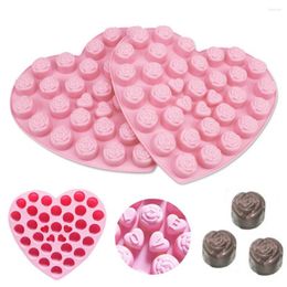 Baking Moulds Cake Mold Heat-resistant Easy Demoulding Non-stick Rose Shape DIY Silicone Love Chocolate For Kitchen
