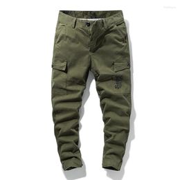 Men's Pants 2024 Spring Cotton Cargo Clothing Autumn Casual Fashion Elastic Waist Quality Pantalones Tipo Men