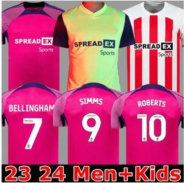 23 24 SUNDERLAND Soccer Jerseys STEWART SIMMS ROBERTS AMAD CLARKE DAJAKU EMBLETON EVANS O'NIEN Football Shirt PRITCHARD Mens Kids Kit Uniforms