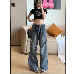 Women's Jeans Women Denim Pant With Ripped Hole Pathwork Fashion Casual Long Trouser Y2k Streetwear Harajuku Boyfriend Plus Size 3xl 4xl