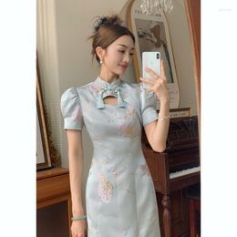 Ethnic Clothing 2023 Elegant Traditional Chinese Dress Temperament Celebrity Modified Cheongsam Kawaii Sweet French