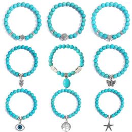 Strand Makersland Boho For Women Fashion Pendants Charm Lady Jewelry Gifts Trendy Turquoise Beads Bracelet Wholesale
