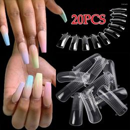 False Nails Mixed Size Transparent Mold Nail Art UV Gel Quick Building Finger Tips Forms Extension Fake
