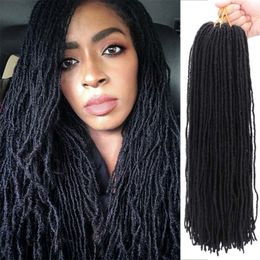 Human Hair Bulks Synthetic Sister Locks Dreadlocks Afro Crochet Braids Hair Extensions Faux Locs Crochet Hair Color 18Inch Blonde Brown for Women 230906