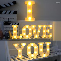 Decorative Figurines Alphabet Letter LED Lights Luminous Number Lamp Decor Battery Night Light For Home Wedding Birthday Christmas Party