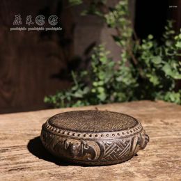 Decorative Plates Stone Carved Drum Traditon China Home Decoration Model