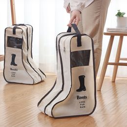 Storage Bags Fashion Portable High Heel Shoes Organiser Long Riding Rain Boots Dust Proof Travel Shoe Cover Zipper Pouches 230906