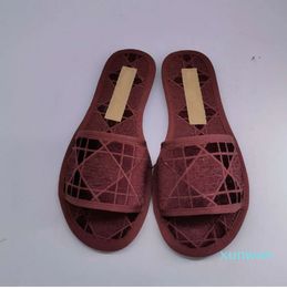 Designer woman slippers fashion indoor flat bottom slippes lady Sandals Cotton slide with box Large size