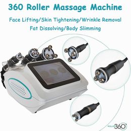 Portable 360 Degree Roller Massager Weight Loss Body Contouring Machine Multipolar RF Skin Lifting Firming LED Light Therapy Device With 3 Handles