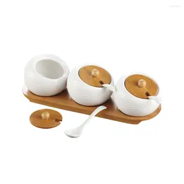 Dinnerware Sets Jars Condiment Lids Black Pepper Kitchen Seasoning Organiser Ceramic