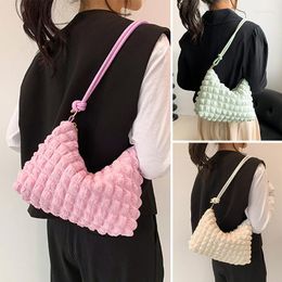 Evening Bags Temperament Gentle Cloud Cotton Small Square Bag Soft Minimalist Lightweight Underarm Candy Colour Armpit Tote