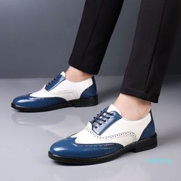 Dress Shoes Leather Brogues Men Big Size Fashion Wedding Party Italian Designer Male Drivng