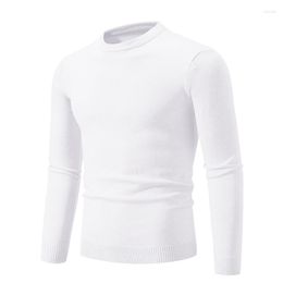 Men's Sweaters Men O-Neck Knit Slim-fit Solid Pullover USA XS-M