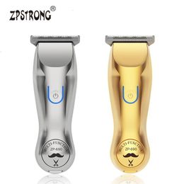 Electric Shavers Metal Professional Trimmer Hairdresser Mens Wireless Rechargeable Clippers Men Beard Machine Hair Cut 230906