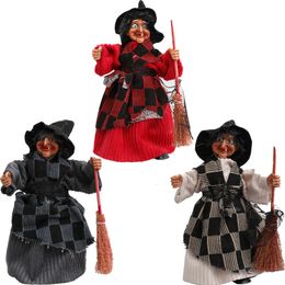 Other Event Party Supplies 3pcSet Halloween Broom Witch Pendant Decor Props Scary Haunted House Bar Home Festival Party Decoration Hanging Witch 230905