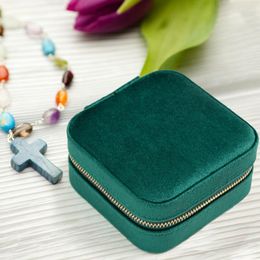 Storage Boxes Travel Jewellery Case Universal Portable Earrings Necklace Ring Velvet Organiser For Women