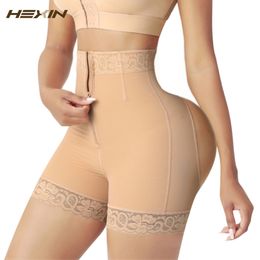 Womens Shapers Panties Zipper Butt Lifter Shorts Corset Body Shapewear Woman Waist Trainer High Underwear Tummy Control Bodysuit 230905