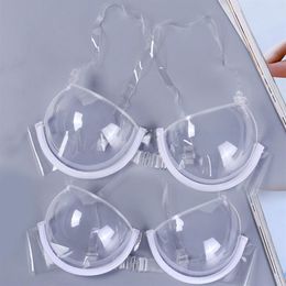 Newly Sexy Women 3 4 Cup Transparent Clear Push Up Bra Ultra-thin Strap Invisible Bras Underwear m99194h