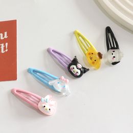 BB Hair Clip Cartoon Kuromi Hair Accessories Big Ear Dog Waterdrop Shape Hair Clips For Cute Girls BB Hairpin Kids Barrettes Headwear 2615