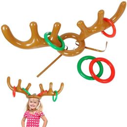 Party Favour Inflatable Reindeer Antler Hat For Children Christmas Toy Headwear Cap Accessories Articles Kid Gift Drop Delivery Home Dhotu