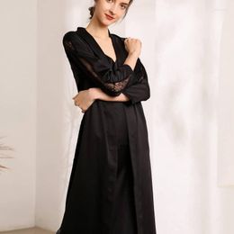 Women's Sleepwear Pajamas Simulated Silk Hanging Skirt Ladies Nightgown Robe Sets Sexy Nightwear Beautiful Bathrobe Night Dress