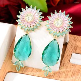 Dangle Earrings Missvikki Original Luxury Gorgeous Big Drop For Women Fine Bridal Wedding Party Top Shiny Jewellery High Quality