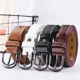 Unisex Belts for Men and Women Dress Jeans Double-line Hollowed PU Leather Luxurious Fashion All-match Korean Belt 2022 New