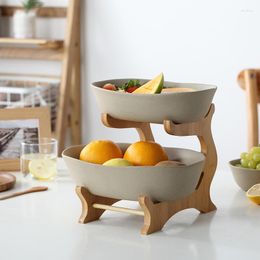 Bakeware Tools Ceramic Plate Creative Modern Living Room Home Coffee Table Put Fruit Basket Chinese Advanced Multilayer.
