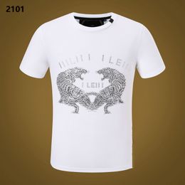 NEW STYLE Phillip Plain Men T Shirts Designer PP Skull Diamond T Shirt Short Sleeve Dollar Brown Bear Brand Tee High Quality Skulls T Shirt Tops PP21011