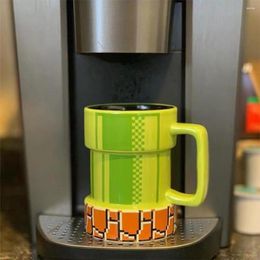 Mugs Mug Coffee Sewer Ceramic Oatmeal Pixel Cup Drinking Supplies