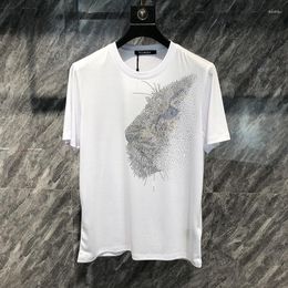 Men's T Shirts Fashion Xc39 Tops & Tees 2023 Runway Luxury European Design Print Party Style T-Shirts Clothing