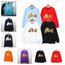 Tasarımcılar Erkek Hoodies Kırık Ayı Sweatshirt Grafik Tee Teddy Bear Mople Terry Giyim Büyük boy uzun kollu kazak Catton Hoodie Palmangel