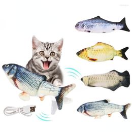 Cat Toys Toy Fish Interactive Electric Usb Charging Chew Bite Soft Simation Kitten Accessories Articles For Pets Supplies Drop Deliv Dhhde