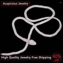 Chains 2023 Silver Colour Long Style 100cm Necklace Women's Fashion Wedding Birthday Party High Quality Jewellery