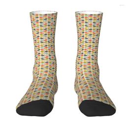 Men's Socks Novelty Mens Orla Kiely Multi Stem Dress Unisex Breathbale Warm 3D Printing Scandinavian Pattern Crew