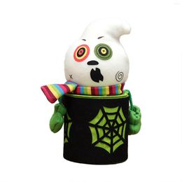 Gift Wrap Garden Statues And Figurines Outdoors Solar Power Outdoor Happy Halloween Party Bottle Case Candy Jar Household Children