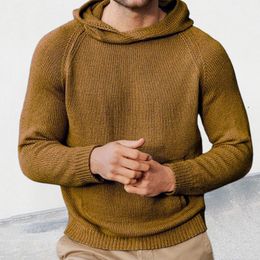 Mens Sweaters Fall Solid Long Sleeve Jumper Pullovers Men Clothing Winter Hoody Knitted Sweater Streetwear Male Knit Sweatshirts 230905