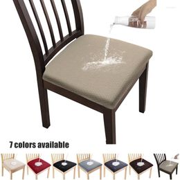 Chair Covers Waterproof Dining Cover Elastic Stretch Jacquard Seat Furniture Protector Bar Stool Slipcover Banquet Home