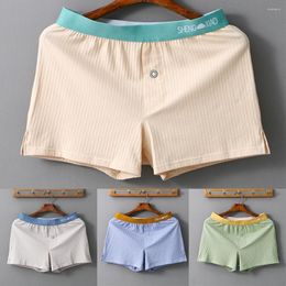 Underpants Mens Cotton Boxer Skin-Friendly Loose Underwear Soft Breath Casual Swim Trunks Summer Breathable Shorts Homewear